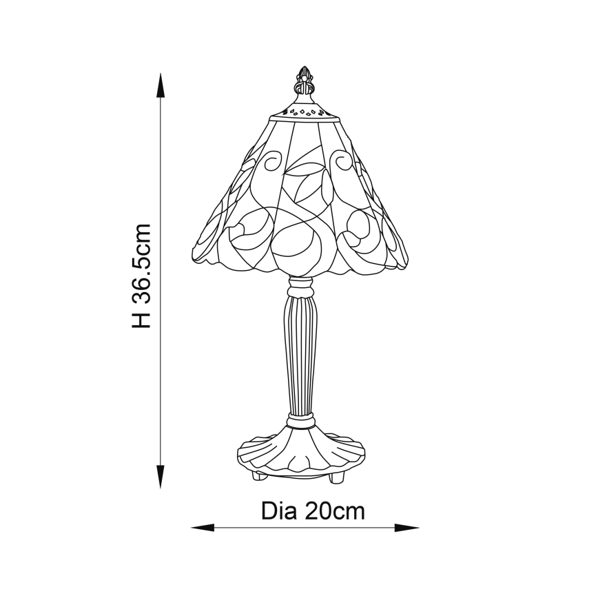 Endon 64196 - Laualamp JAMELIA 1xE14/40W/230V d. 20 cm