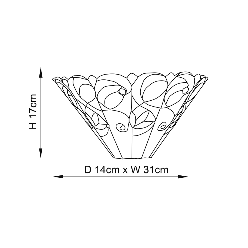 Endon 64198 - Seinavalgusti JAMELIA 1xE14/40W/230V
