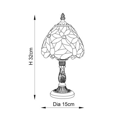 Endon 64246 - Laualamp LORETTE 1xE14/40W/230V d. 15 cm