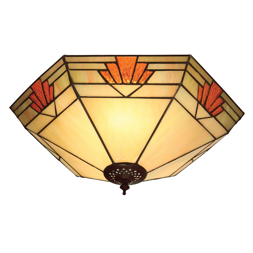 Endon 64284 - Laelamp Tiffany NEVADA 2xE27/60W/230V läbimõõt 40 cm