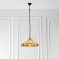 Endon 64285 - Tiffany NEVADA ripplühter ketiga 1xE27/60W/230V, läbimõõt 35 cm