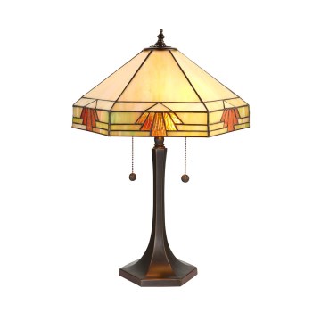 Endon 64286 - laualamp Tiffany NEVADA 2xE27/60W/230V, läbimõõt 40 cm