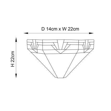 Endon 64288 - Seinavalgusti Tiffany NEVADA 1xE14/40W/230V
