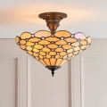 Endon 64300 - lakke kinnitatav lühter Tiffany PEARL, 3xE27/60W/230V, Ø 37 cm