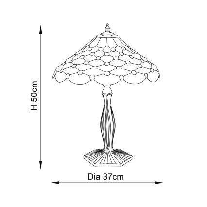 Endon 64301 - Laualamp PEARL 1xE27/60W/230V d. 37 cm
