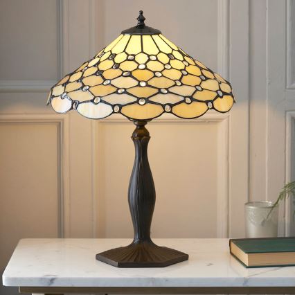 Endon 64301 - Laualamp Tiffany PEARL 1xE27/60W/230V läbimõõt 37 cm