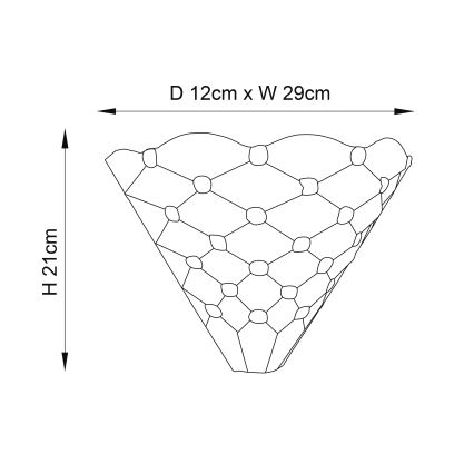 Endon 64302 - Seinavalgusti Tiffany PEARL 1xE14/40W/230V