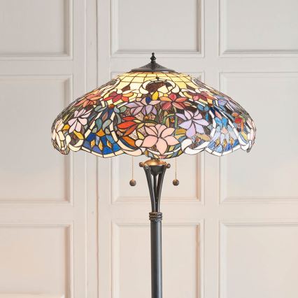 Endon 64323 - Põrandalamp SULLIVAN 2xE27/60W/230V läbimõõt 56 cm