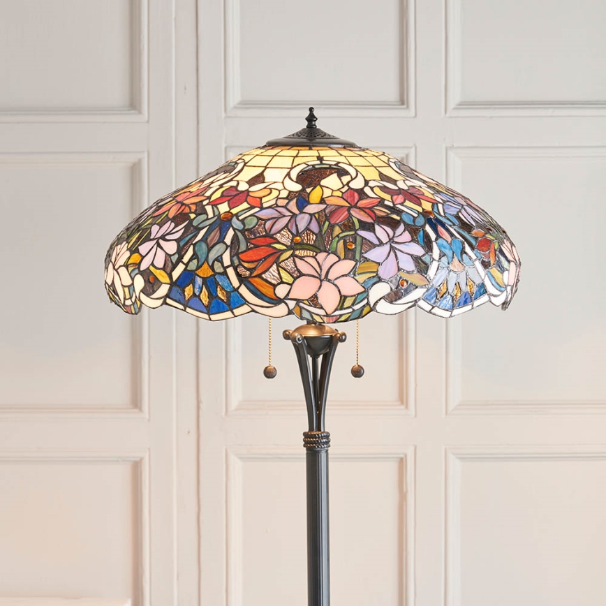 Endon 64323 - Põrandalamp SULLIVAN 2xE27/60W/230V läbimõõt 56 cm