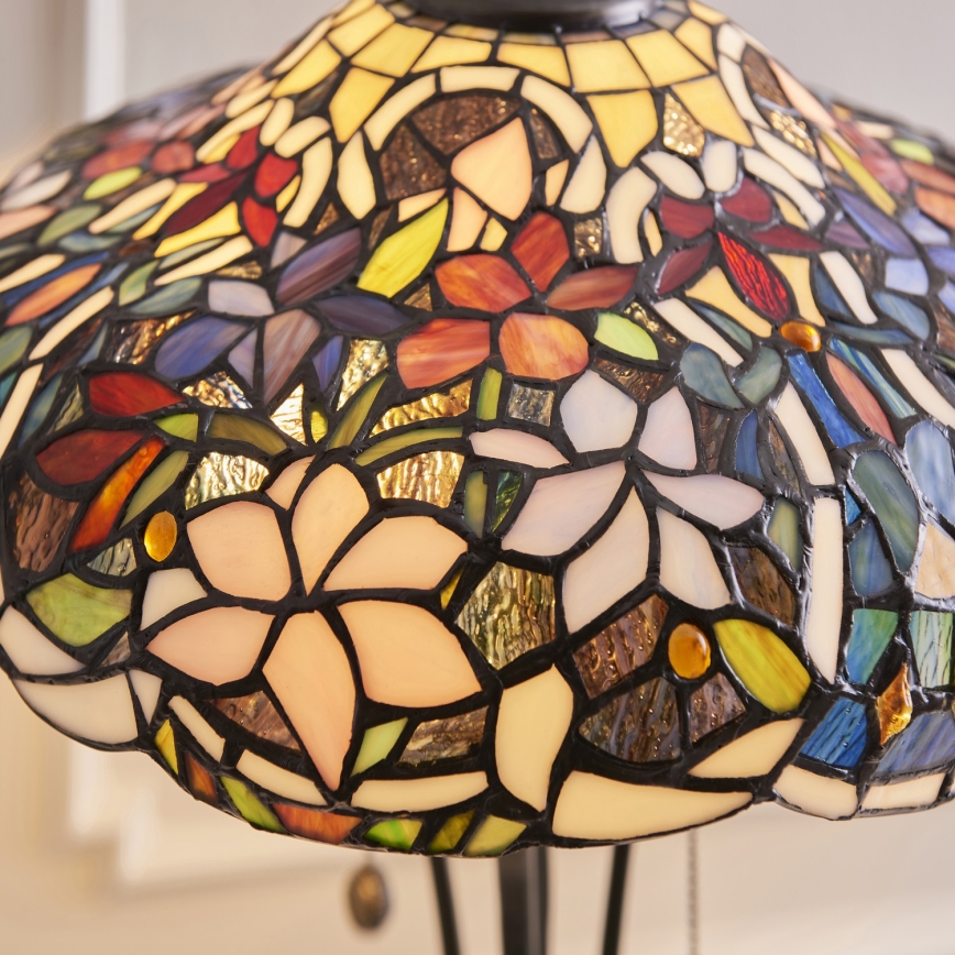 Endon 64326 - laualamp Tiffany SULLIVAN 2xE27/60W/230V Ø 40 cm