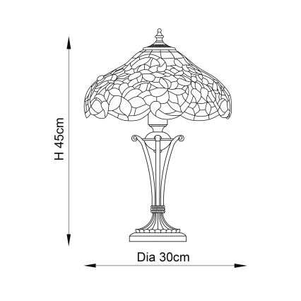 Endon 64327 - Laualamp SULLIVAN 2xE14/40W/230V d. 30 cm