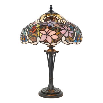 Endon 64327 - Tiffany-laualamp SULLIVAN 2xE14/40W/230V, läbimõõt 30 cm