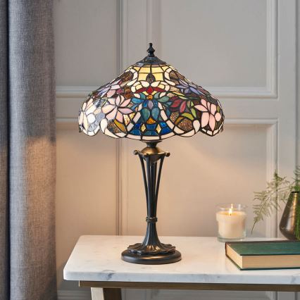 Endon 64327 - Tiffany-laualamp SULLIVAN 2xE14/40W/230V, läbimõõt 30 cm