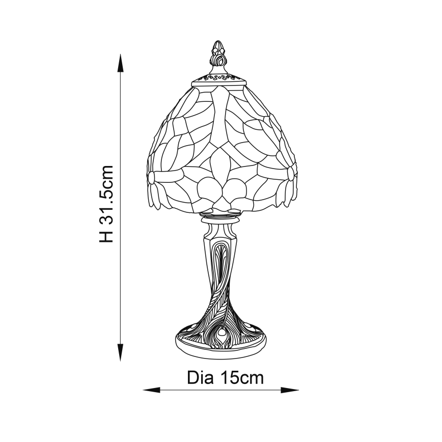 Endon 64331 - Laualamp SYLVETTE 1xE14/40W/230V d. 15 cm