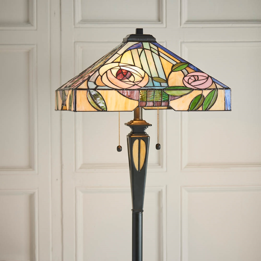 Endon 64383 - Põrandalamp WILLIOW 2xE27/60W/230V, läbimõõt 42,5 cm