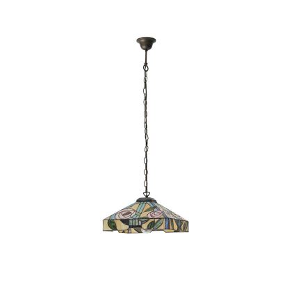 Endon 64385 - ketiga Tiffany-stiilis lühter WILLOW 1xE27/60W/230V, läbimõõt 35 cm