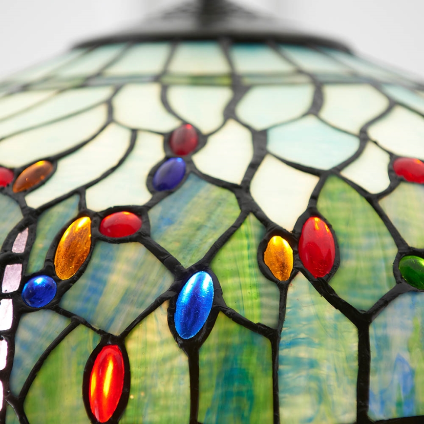 Endon 66148 - Ketiga ripplühter Tiffany DRAGONFLY 3xE27/60W/230V, läbimõõt 50 cm