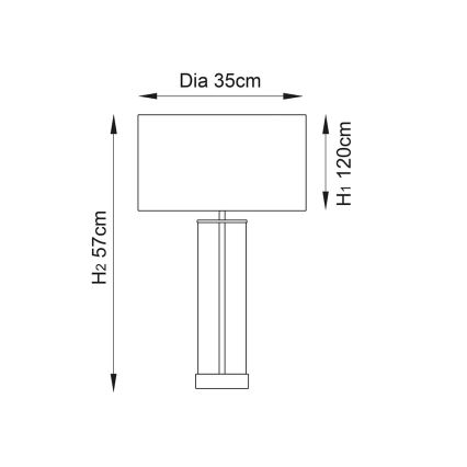 Endon 68802 - Hämardatav puutetundlik laualamp LESSINA 1xE27/10W/230V kuldne/valge
