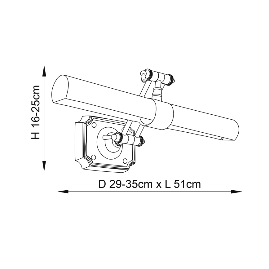 Endon 69833 - Pildivalgusti WINCHESTER 2xE14/6W/230V 51 cm messing
