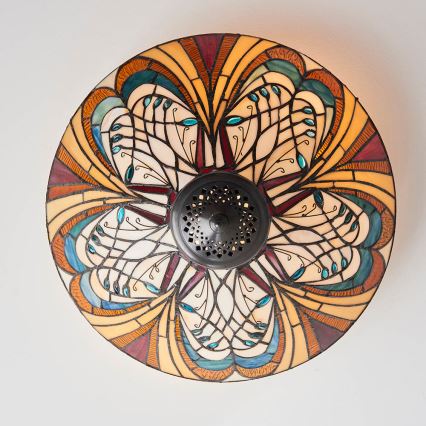 Endon 70241 - Tiffany-stiilis laelamp HECTOR 2xE27/60W/230V läbimõõt 40 cm