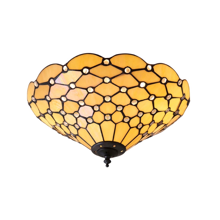 Endon 70242 - Tiffany PEARL laelamp 2xE27/60W/230V, läbimõõt 37 cm