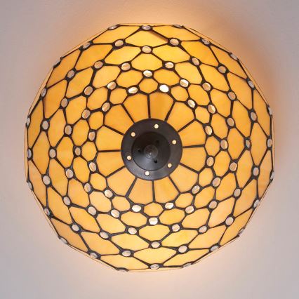 Endon 70242 - Tiffany PEARL laelamp 2xE27/60W/230V, läbimõõt 37 cm