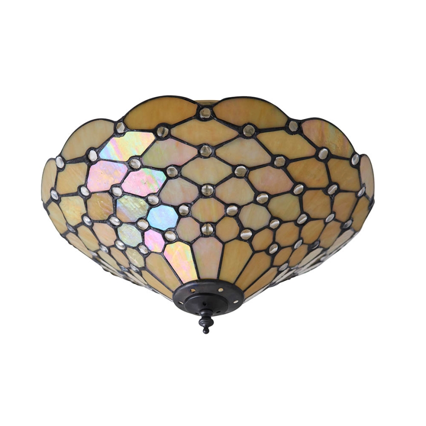 Endon 70242 - Tiffany PEARL laelamp 2xE27/60W/230V, läbimõõt 37 cm