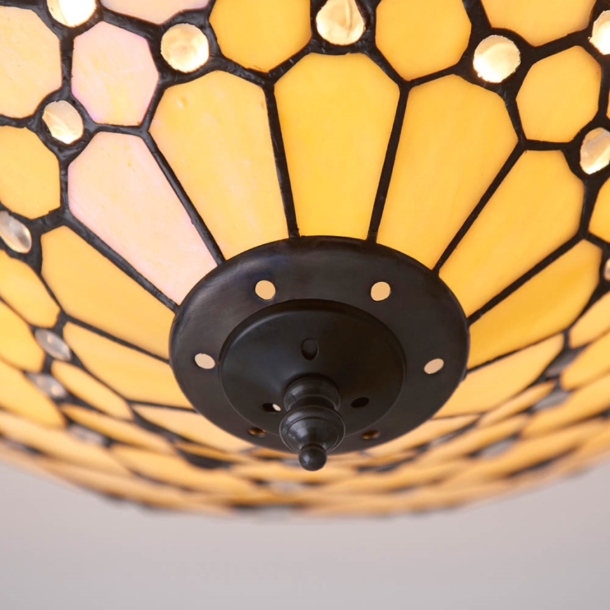 Endon 70242 - Tiffany PEARL laelamp 2xE27/60W/230V, läbimõõt 37 cm