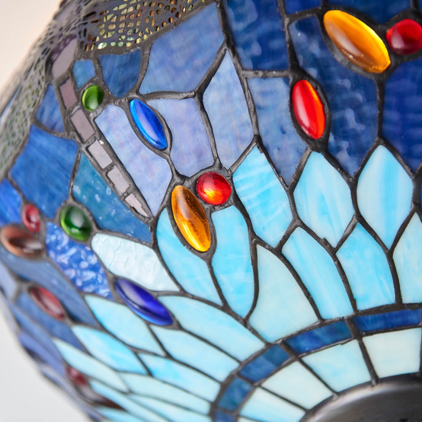 Endon 70722 - Laelamp Tiffany DRAGONFLY, 2×E27 (max 60 W), 230 V, läbimõõt 41 cm