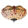 Endon 70723 - laelamp Tiffany DRAGONFLY, 2×E27/60W/230V, Ø 41 cm