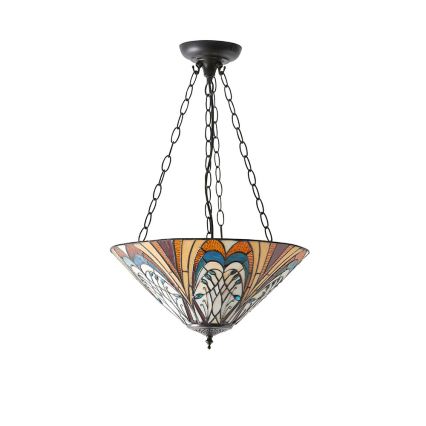 Endon 70750 - Tiffany HECTOR kettaga ripplühter, 3xE27/60W/230V, läbimõõt 40 cm