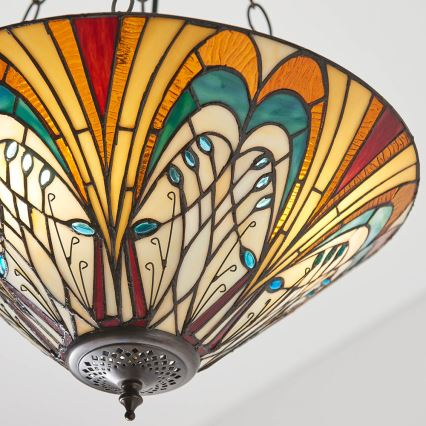 Endon 70750 - Tiffany HECTOR kettaga ripplühter, 3xE27/60W/230V, läbimõõt 40 cm