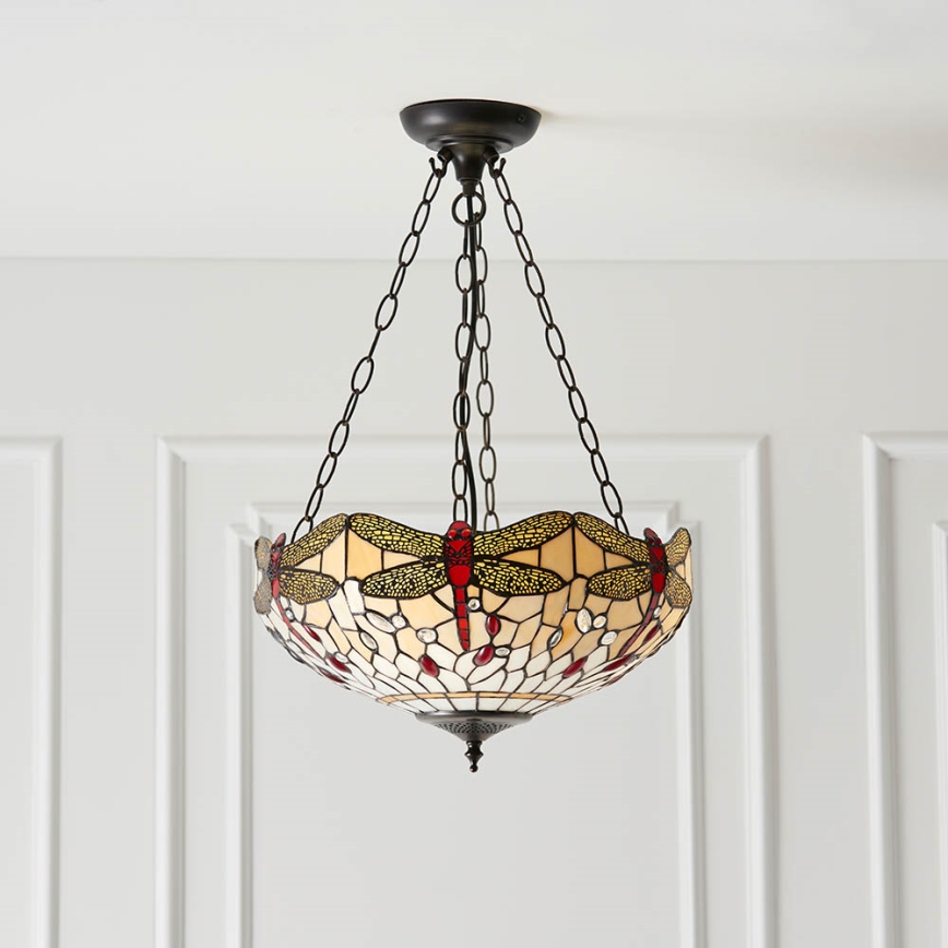 Endon 70759 - Ketiga rippvalgusti DRAGONFLY 3xE27/60W/230V, läbimõõt 41 cm
