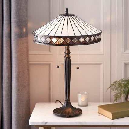 Endon 70935 - Laualamp FARGO 2xE27/60W/230V d. 41,5 cm