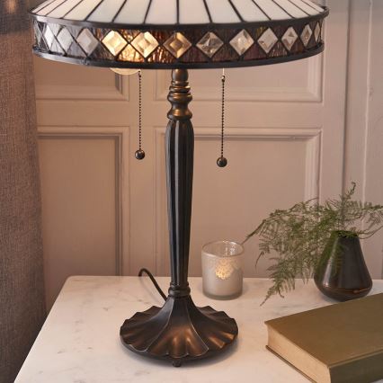 Endon 70935 - Laualamp FARGO 2xE27/60W/230V d. 41,5 cm