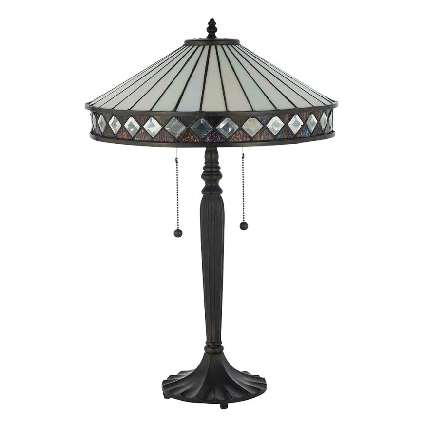 Endon 70935 - Laualamp Tiffany FARGO 2xE27/60W/230V läbimõõt 41,5 cm