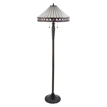 Endon 70936 - Tiffany-põrandalamp FARGO 2xE27/60W/230V, läbimõõt 50 cm