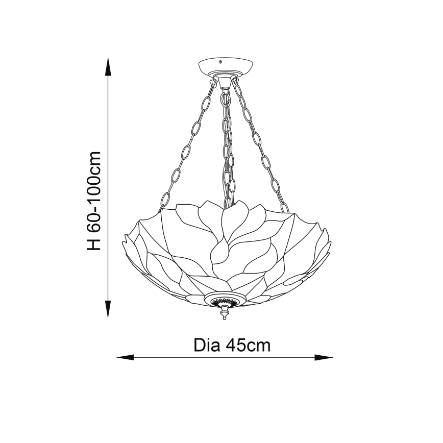 Endon 70946 - Lühter BOTANICA 3xE27/60W/230V d. 45 cm