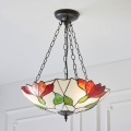 Endon 70946 - Tiffany BOTANICA ketiga ripp-lühter, 3×E27, maks. 60 W, 230 V, Ø 45 cm