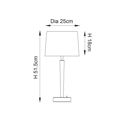 Endon 72175 - Laualamp USB pordiga SYON 1xE14/40W/230V läikiv kroom/beež