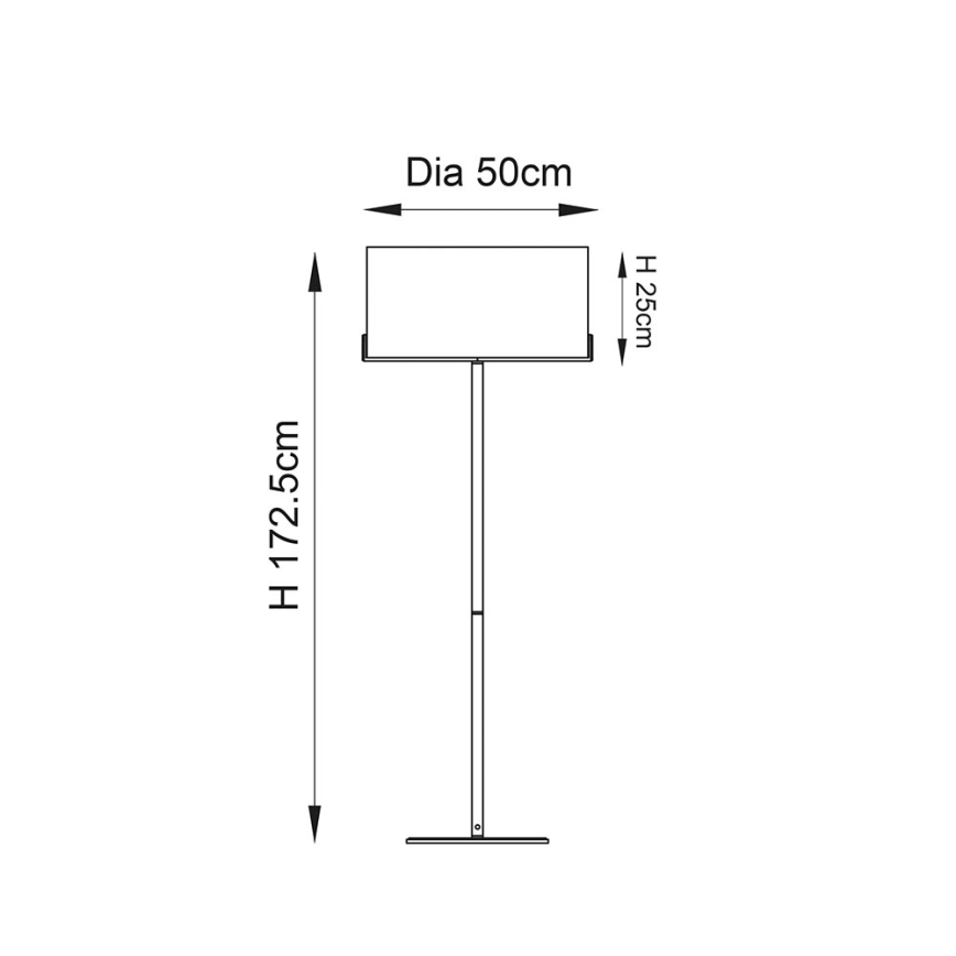 Endon 72634 - Põrandalamp HAYFIELD 1xE27/40W/230V pruun/hall
