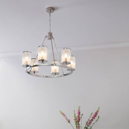 Endon 74128 - Lühter EASTON 6xE14/6W/230V läikiv kroom