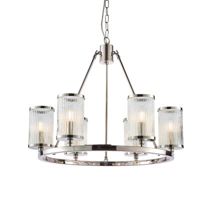Endon 74128 - Lühter EASTON 6xE14/6W/230V läikiv kroom