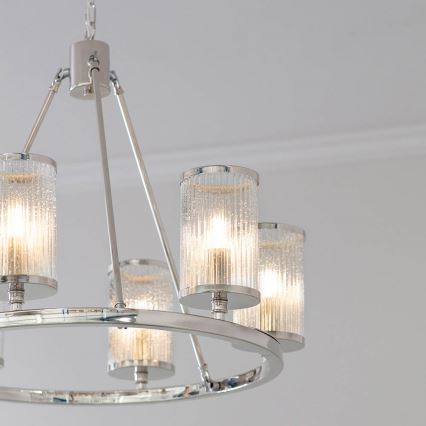 Endon 74128 - Lühter EASTON 6xE14/6W/230V läikiv kroom