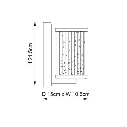Endon 76259 - Seinavalgusti EASTON 1xE14/6W/230V läikiv kroom