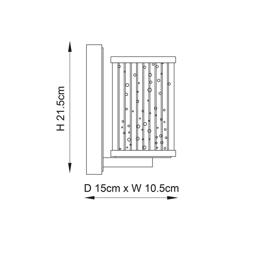 Endon 76259 - Seinavalgusti EASTON 1xE14/6W/230V läikiv kroom