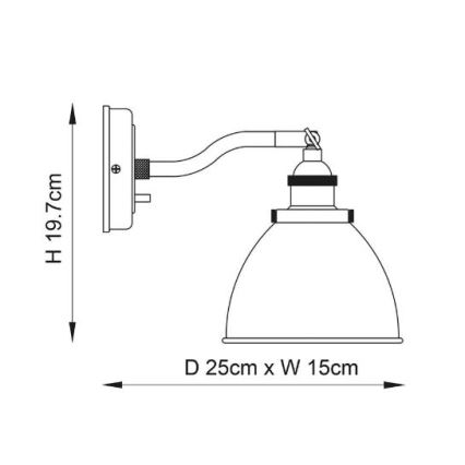 Endon 76330 - Kohtvalgusti seinale FRANKLIN 1xE14/40W/230V messing/taupe
