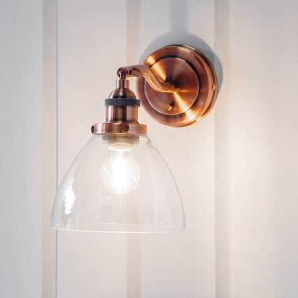 Endon 76334 - Seinale kinnitatav suunav valgusti HANSEN 1xE14/40W/230V vaskne