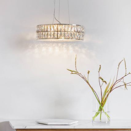 Endon 76513 - VERINA LED-lühter köisriputusega 5xLED/5W/230V, läikiv kroom