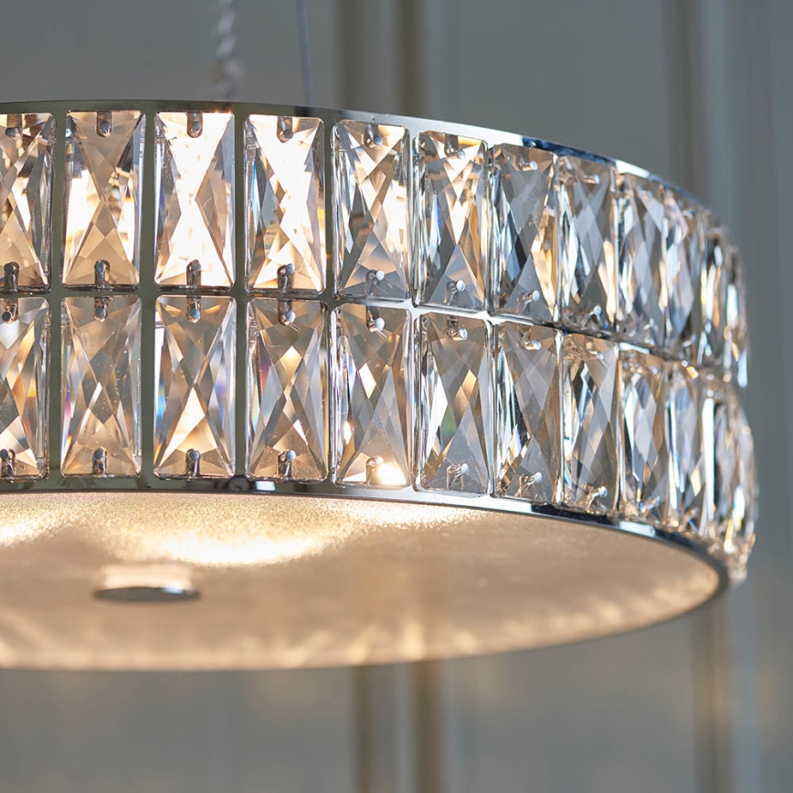 Endon 76513 - VERINA LED-lühter köisriputusega 5xLED/5W/230V, läikiv kroom